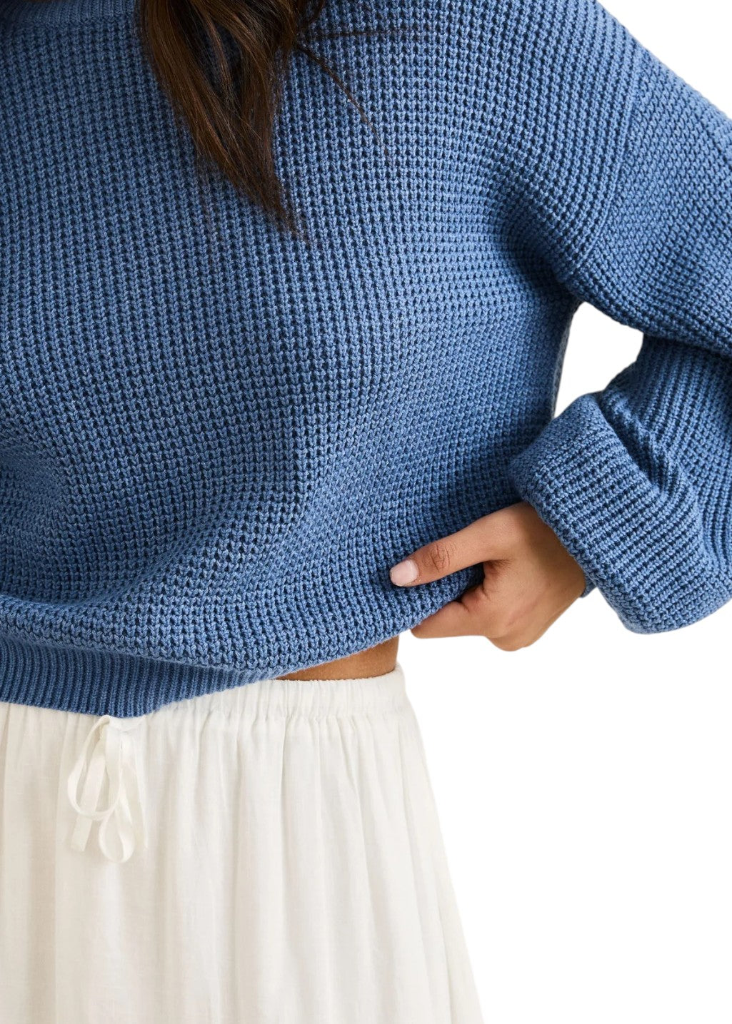 Rhythm - Classic Knit Jumper - Steel Blue
