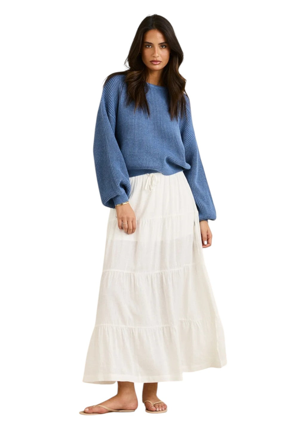Rhythm - Classic Knit Jumper - Steel Blue