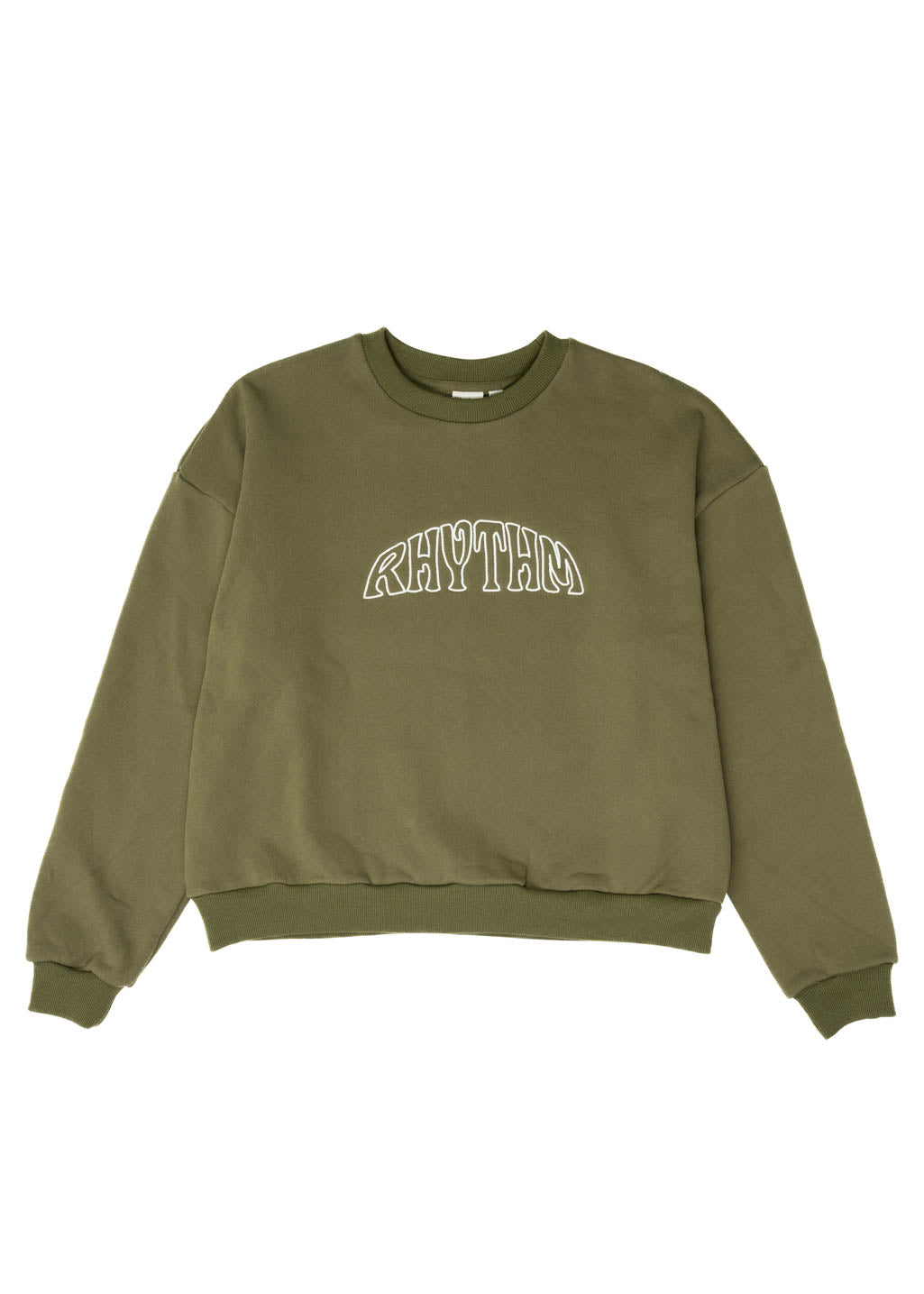 Rhythm - College Crew Neck Fleece - Olive