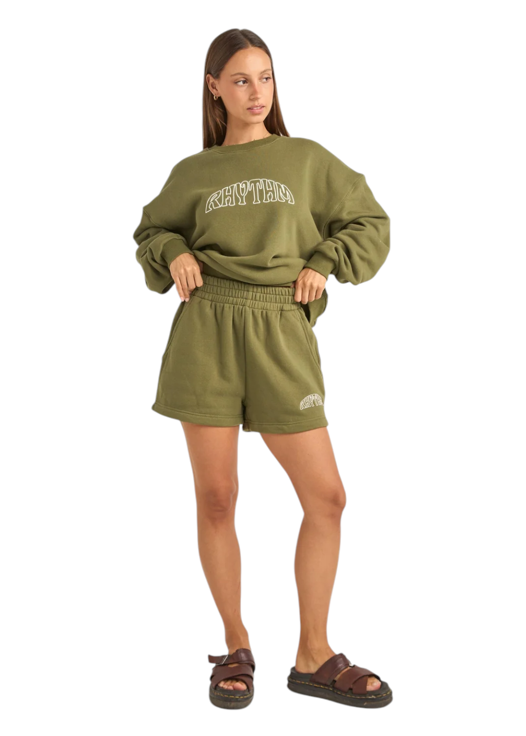 Rhythm - College Fleece Short - Olive