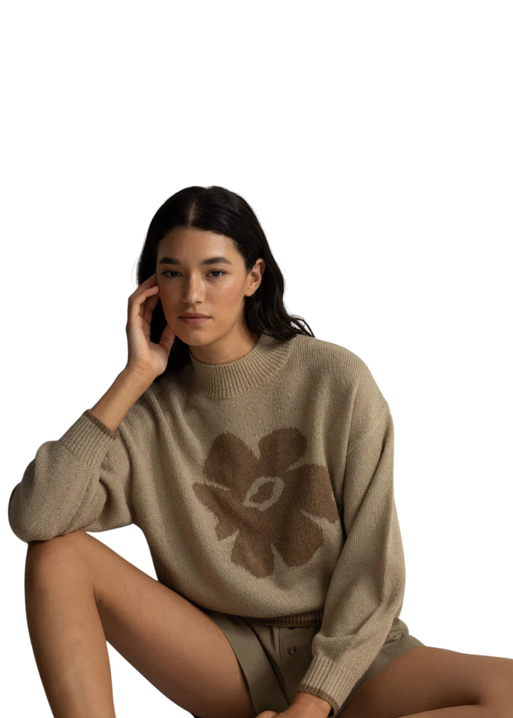 Rhythm - Juliet Floral Jumper - Beige