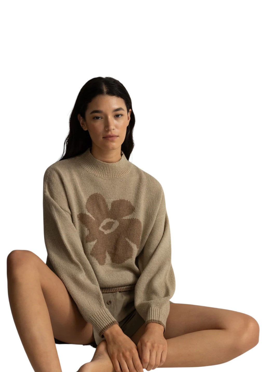 Rhythm - Juliet Floral Jumper - Beige
