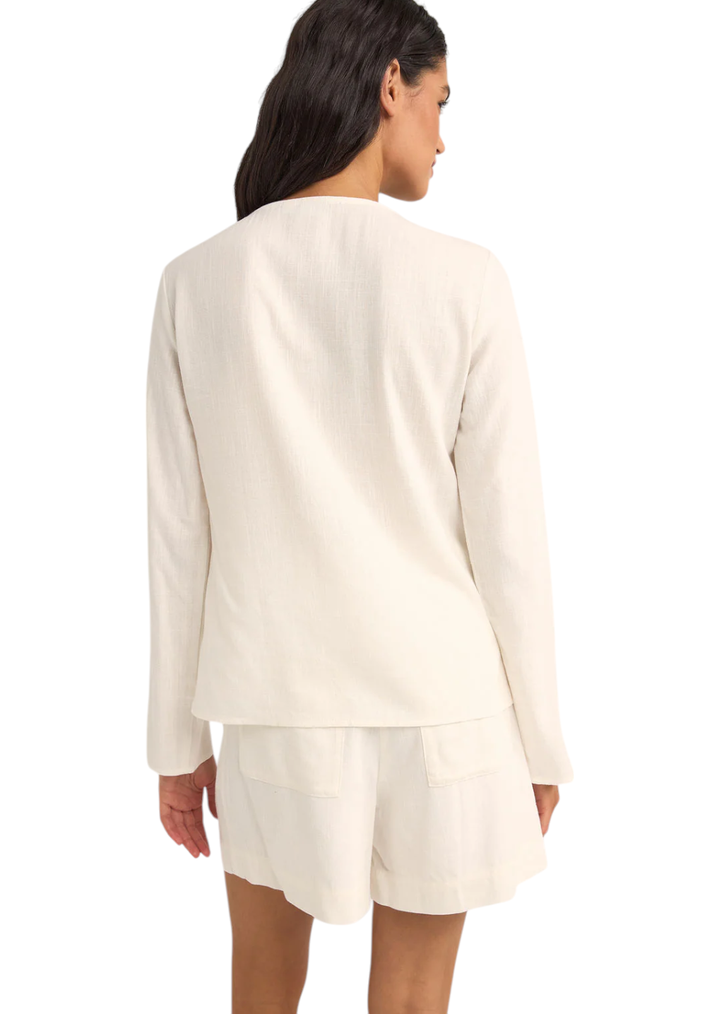 Rhythm - Kayla Long Sleeve Top - White