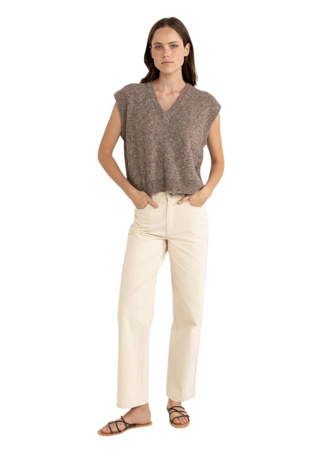 Rhythm - Quinn Knit Vest - Oatmeal