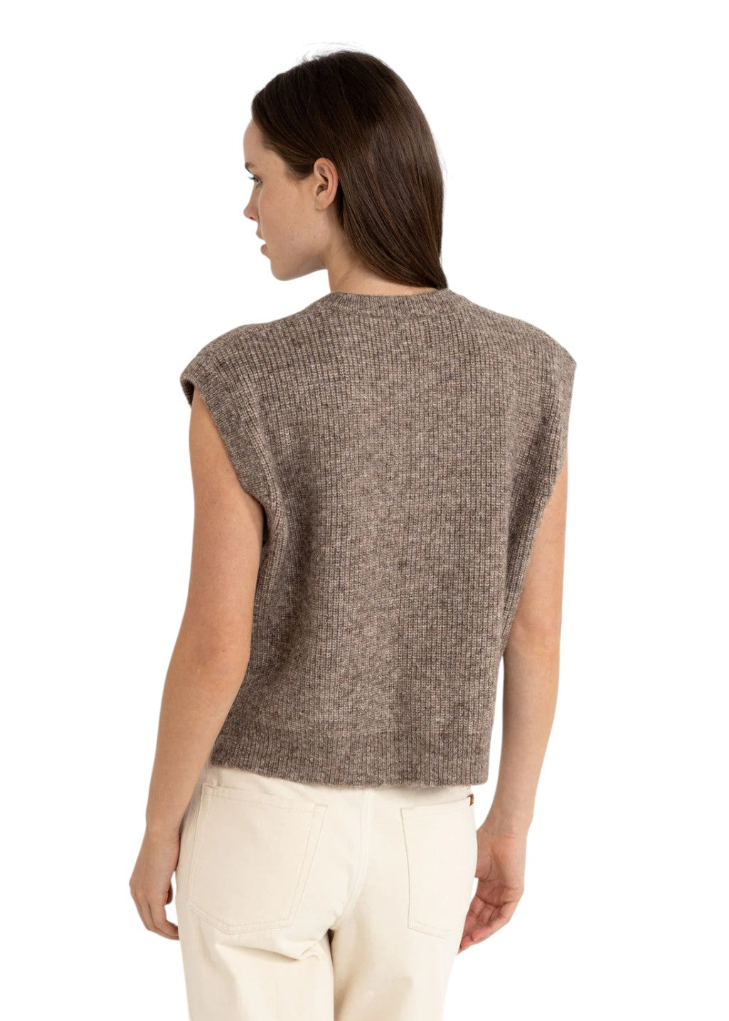 Rhythm - Quinn Knit Vest - Oatmeal | Hardpressed Print Studio Inc.
