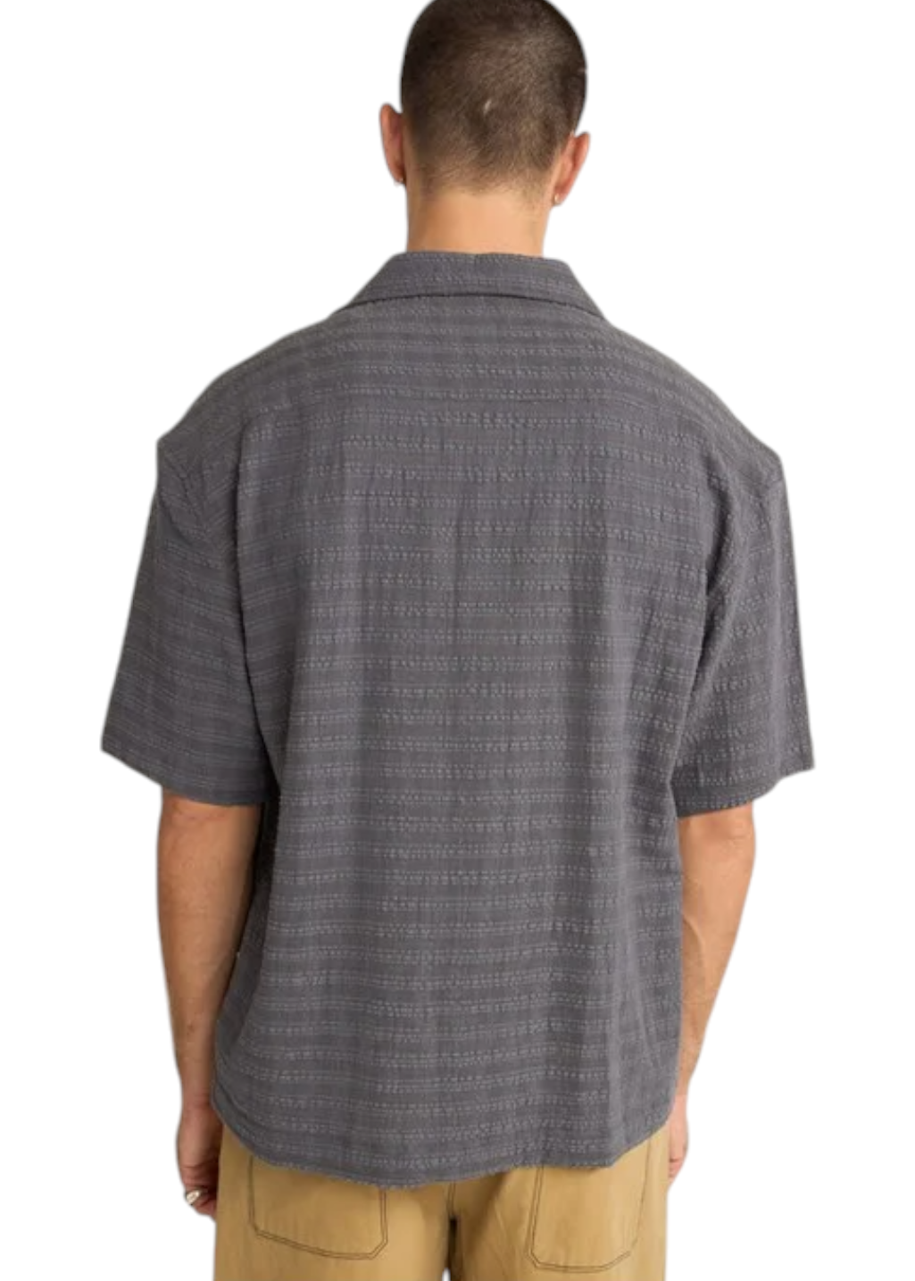 Rhythm - Relaxed Texture S/S Shirt - Charcoal