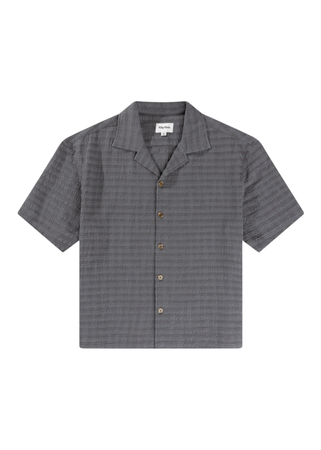 Rhythm - Relaxed Texture S/S Shirt - Charcoal