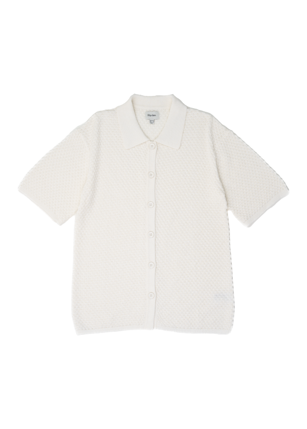 Rhythm - Sunrise Short Sleeve Knit Shirt - White