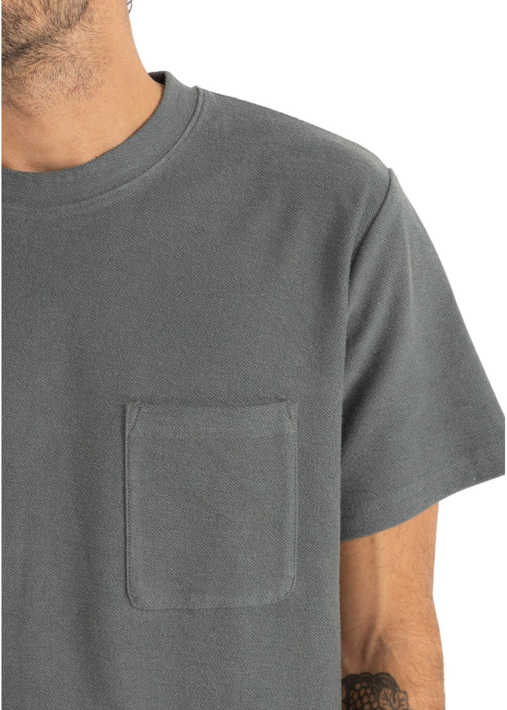 Rhythm - Vintage Terry SS T-Shirt - Silver Pine