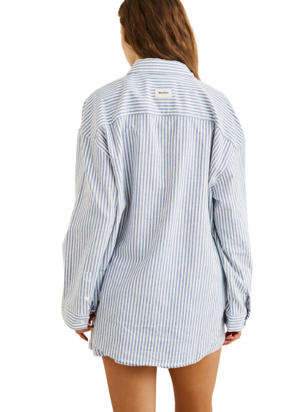 Rhythm - Vista Stripe Oversized Shirt - Blue