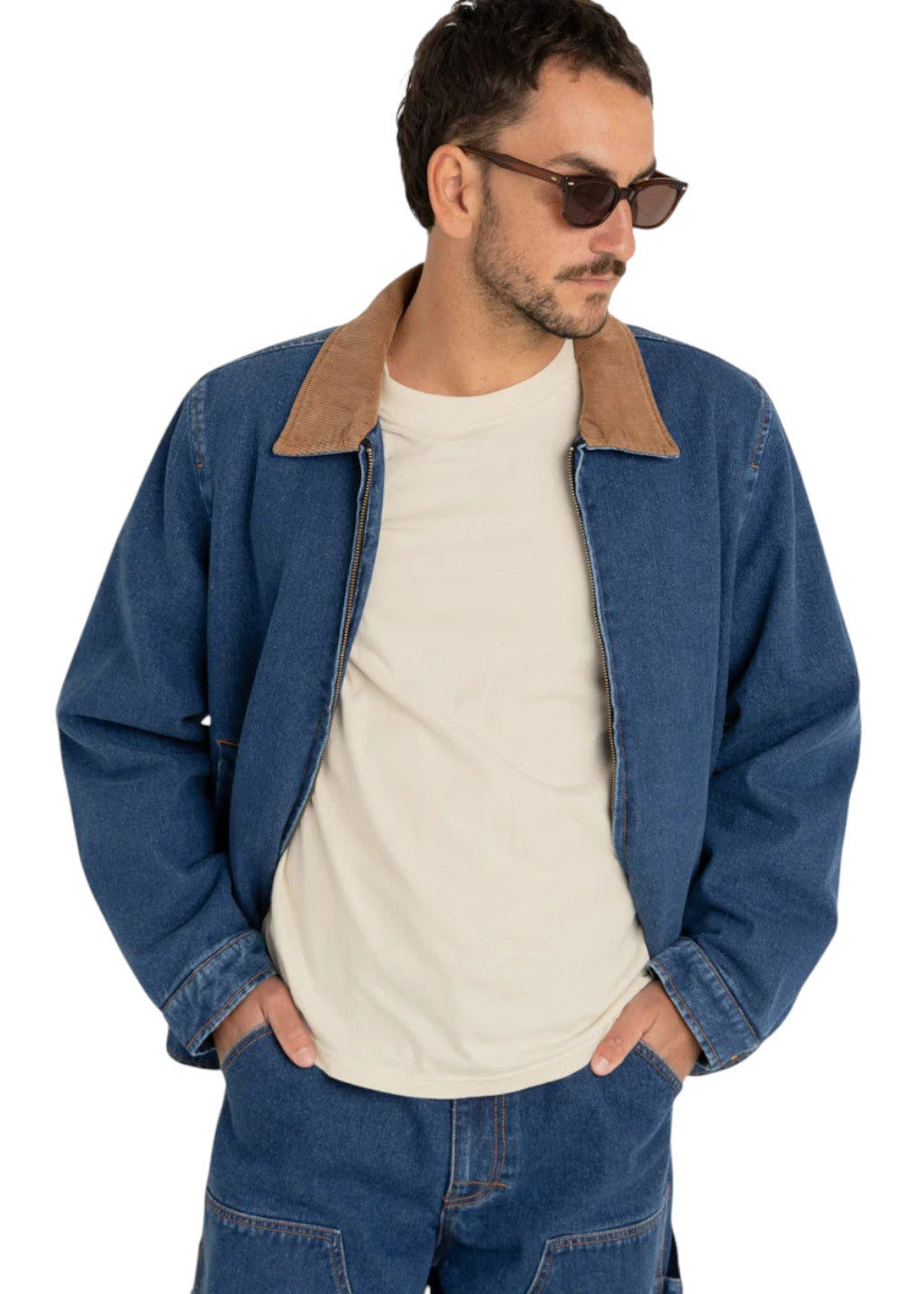 Rhythm - Washed Denim James Jacket - Blue Wash | Hardpressed Print