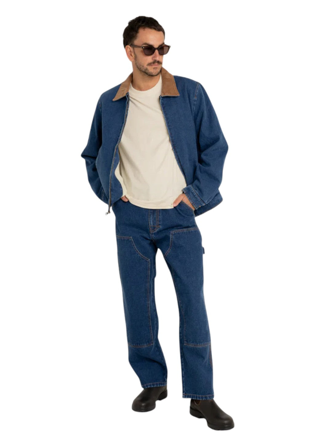 Rhythm - Washed Denim James Jacket - Blue Wash | Hardpressed Print