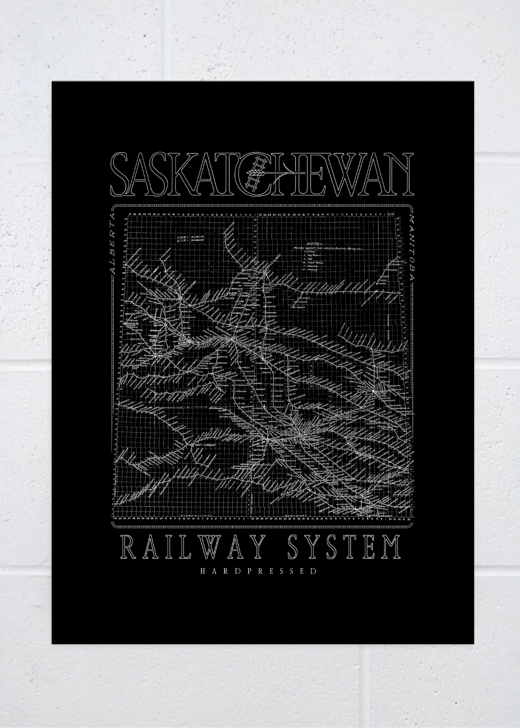 SK Railway Poster Print | Black | 18" x 24"