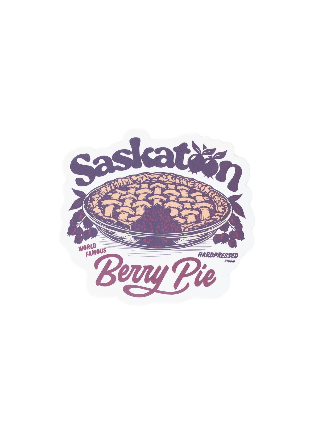 Saskatoon Berry Pie Sticker