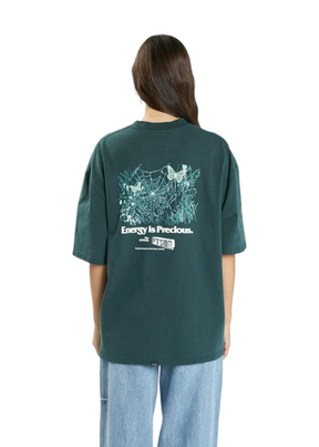 THRILLS - Energy is Precious Oversized Tee - Dark Jade - Hardpressed Print Studio Inc.