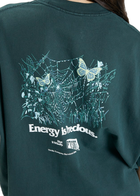 THRILLS - Energy is Precious Oversized Tee - Dark Jade - Hardpressed Print Studio Inc.