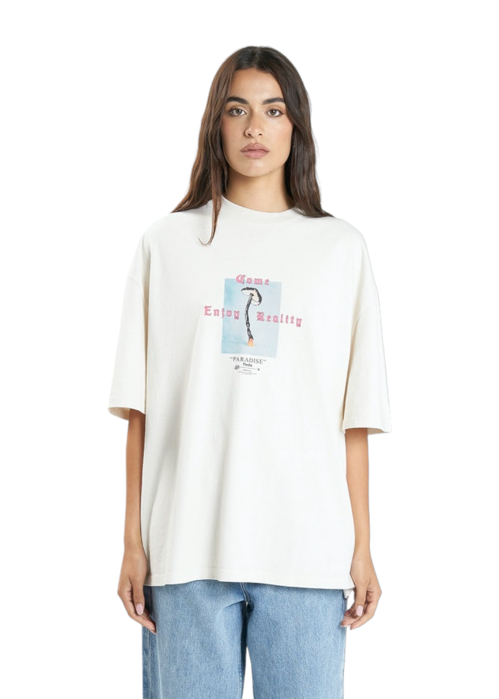 THRILLS - Reality Check Oversized Tee - Heritage White - Hardpressed Print Studio Inc.