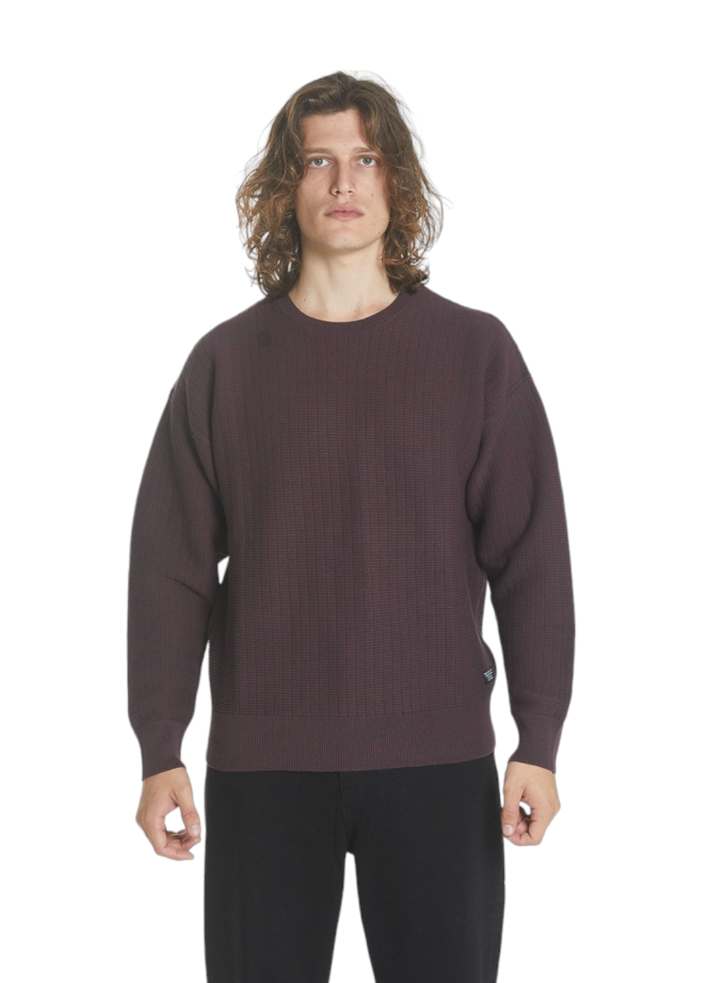 THRILLS - Republic Crew Knit - Deep Plum - Hardpressed Print Studio Inc.