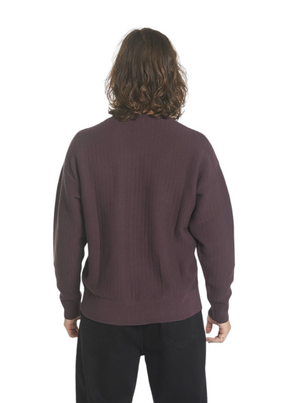 THRILLS - Republic Crew Knit - Deep Plum - Hardpressed Print Studio Inc.