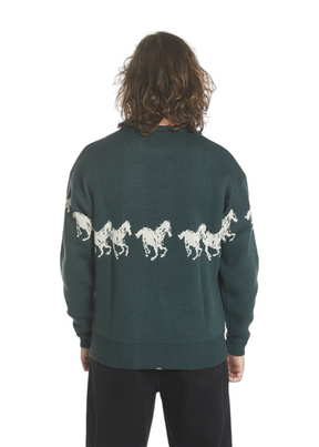 THRILLS - Chariot Rides on Crew Knit - Dark Jade - Hardpressed Print Studio Inc.