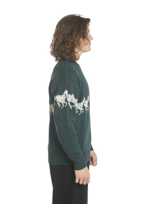 THRILLS - Chariot Rides on Crew Knit - Dark Jade - Hardpressed Print Studio Inc.