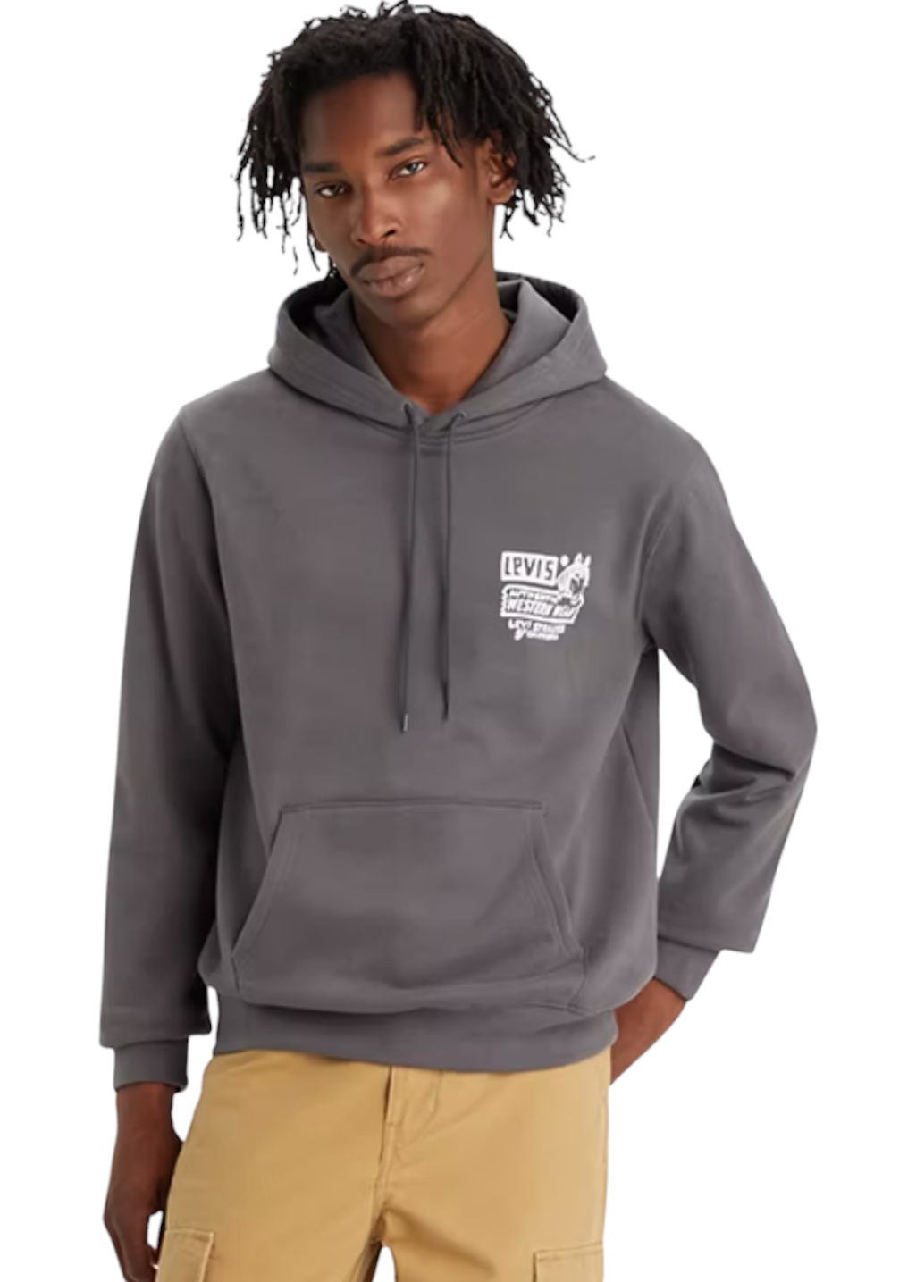 Levi s Standard Graphic Hoodie Space Cowboy PO Andesite Ash Hardpressed Print Studio Inc