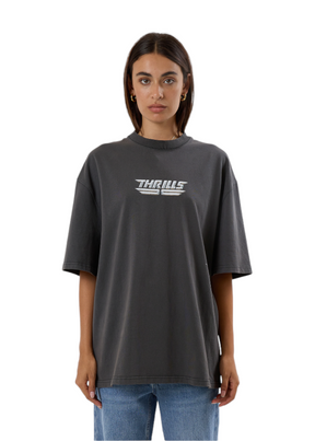 THRILLS - High Shine Oversized Tee - Merch Black - Hardpressed Print Studio Inc.