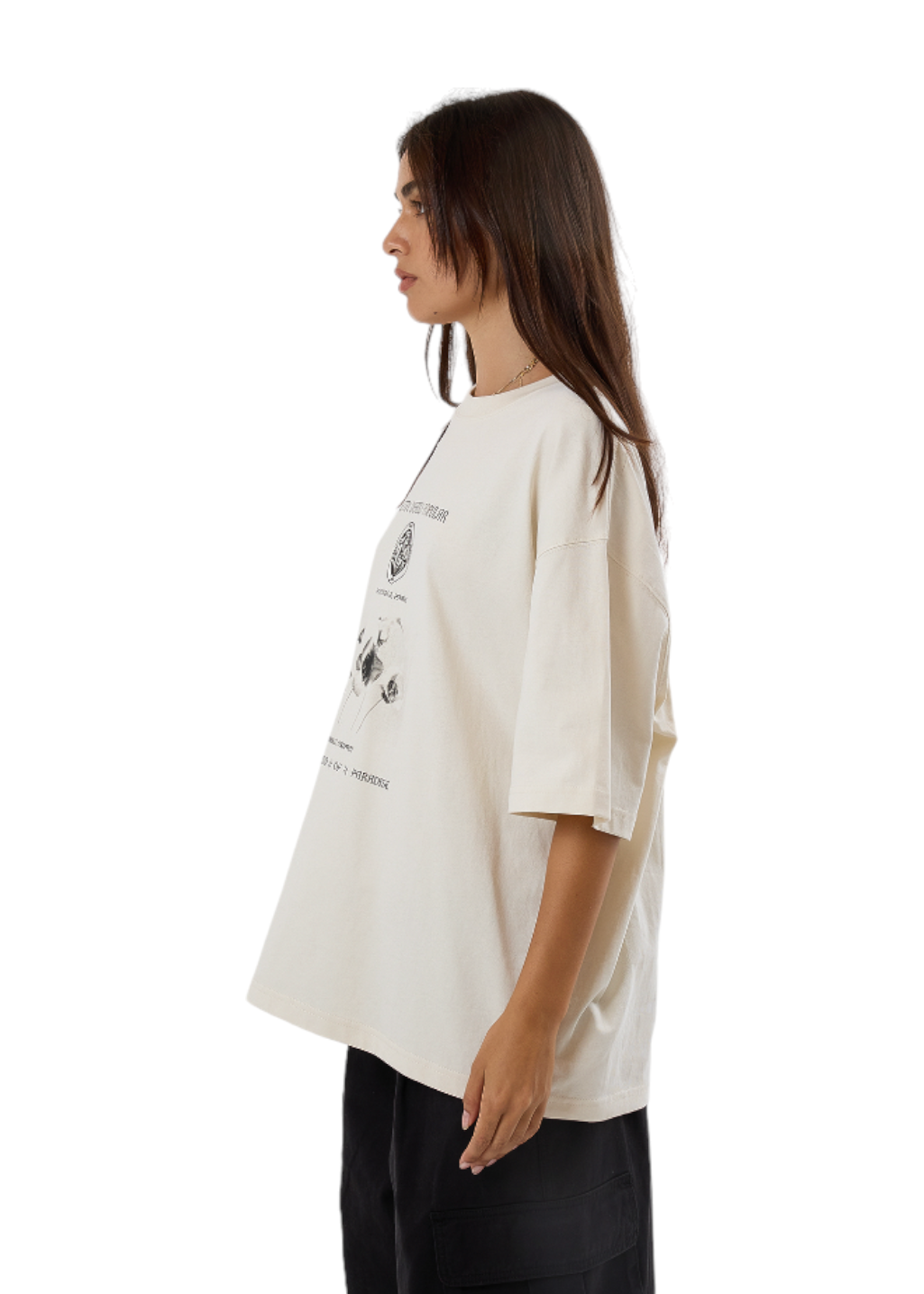 THRILLS - Deadly Posy Oversized Tee - Heritage White - Hardpressed Print Studio Inc.