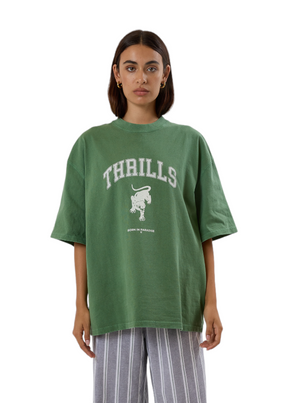 THRILLS - Hard Knock Oversized Tee - Elm Green - Hardpressed Print Studio Inc.