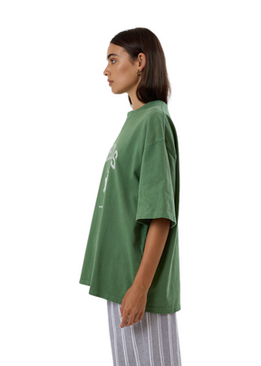 THRILLS - Hard Knock Oversized Tee - Elm Green - Hardpressed Print Studio Inc.