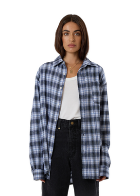 THRILLS - Friendly Service Flannel Shirt - Iceberg - Hardpressed Print Studio Inc.