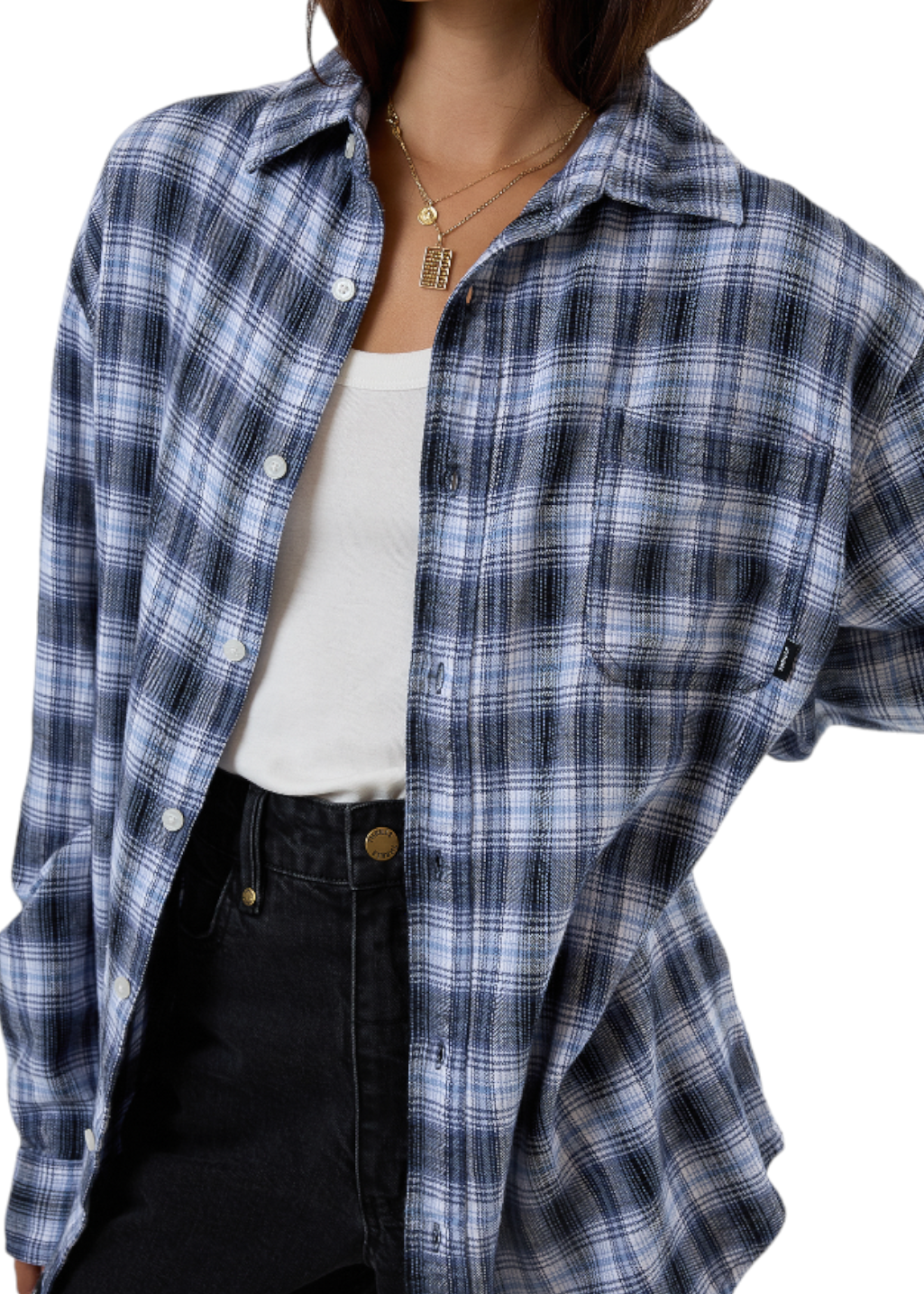 THRILLS - Friendly Service Flannel Shirt - Iceberg - Hardpressed Print Studio Inc.