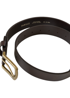 THRILLS - Leather Belt - Brown - Hardpressed Print Studio Inc.