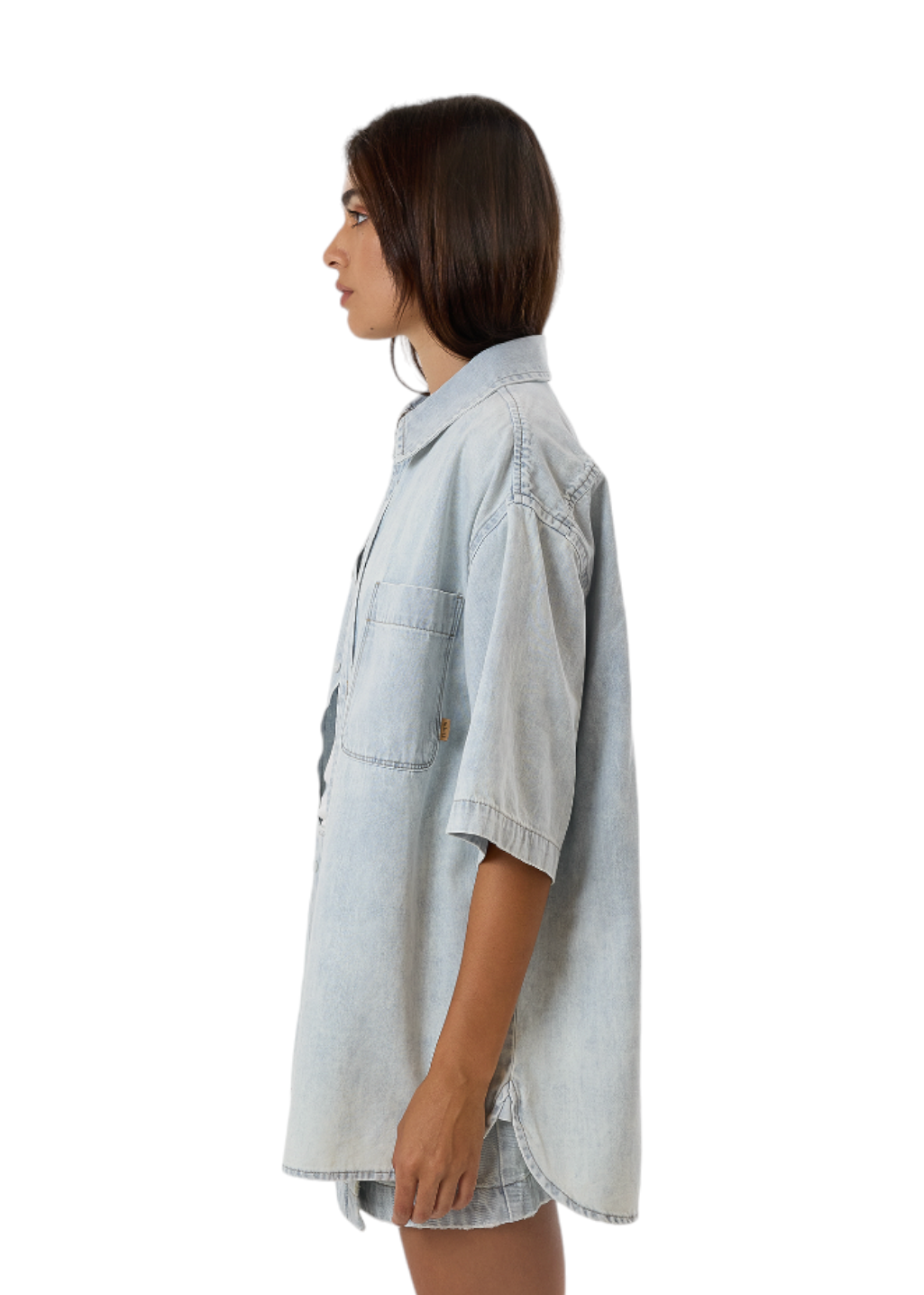 THRILLS - Darian Denim Shirt - Dirty Fade - Hardpressed Print Studio Inc.