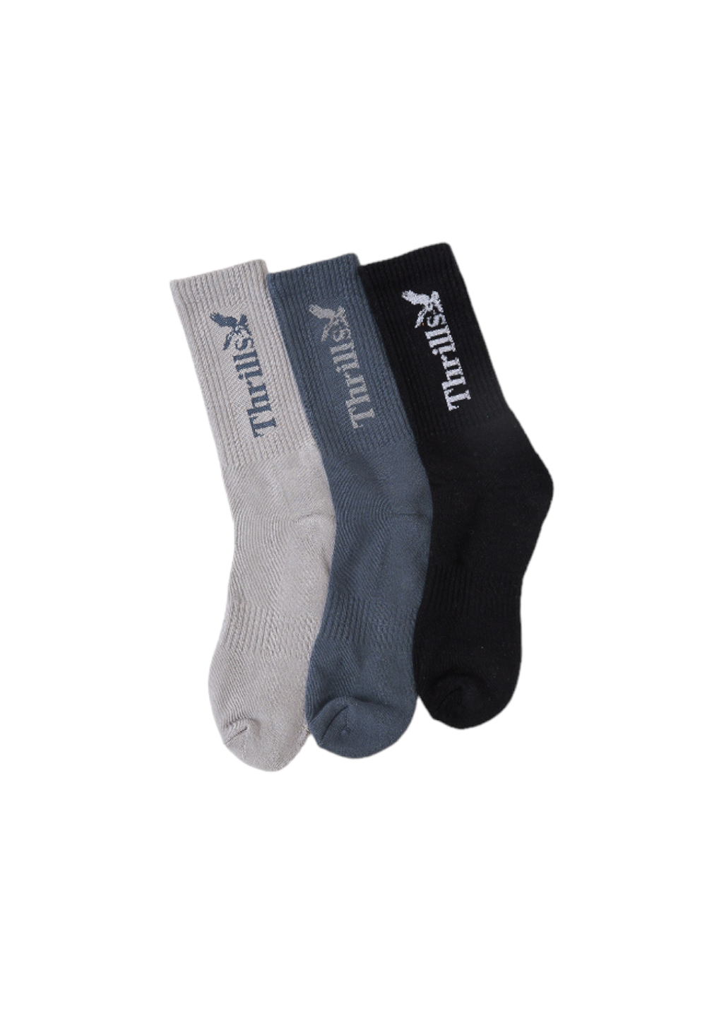 THRILLS - Workwear 3 Pack Sock - Alloy/Light Petrol/Black - Hardpressed Print Studio Inc.