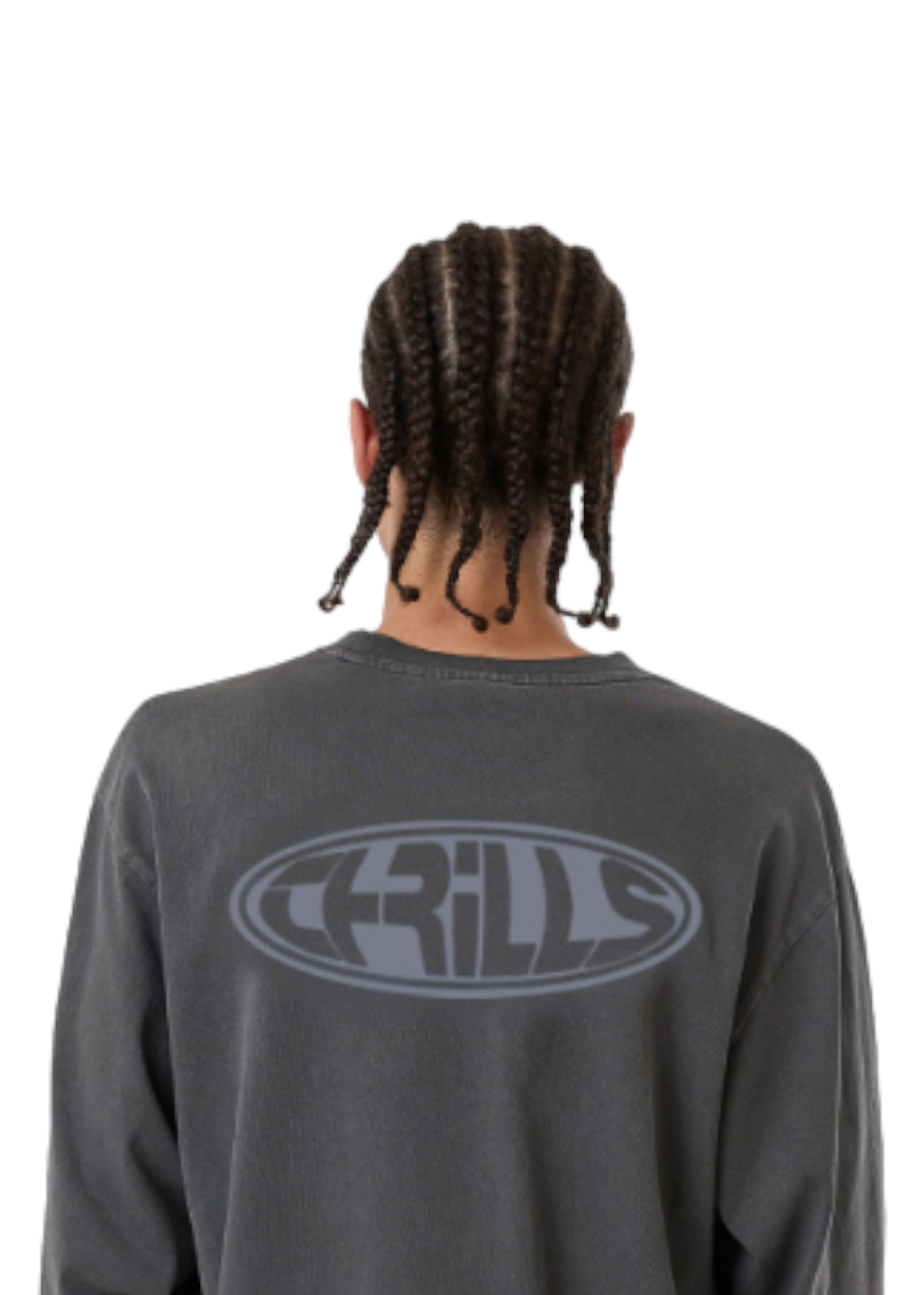 THRILLS - Shadow Oversize Fit Long Sleeve Tee - Merch Black - Hardpressed Print Studio Inc.