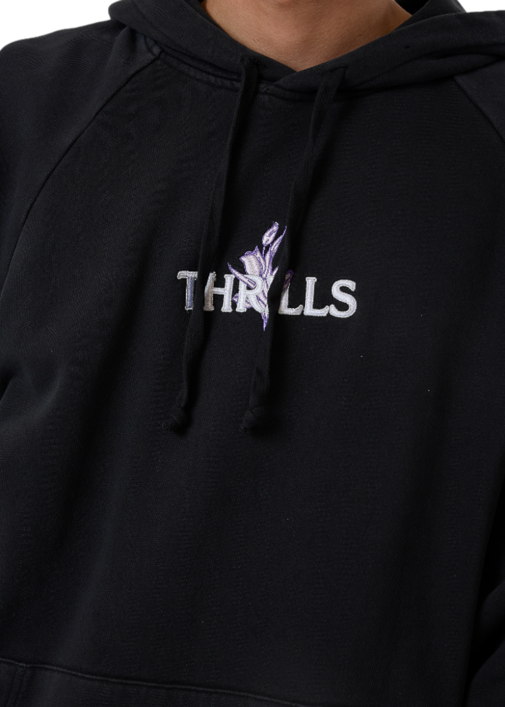 THRILLS - In Bloom Raglan Pull On Hood - Twilight Black - Hardpressed Print Studio Inc.