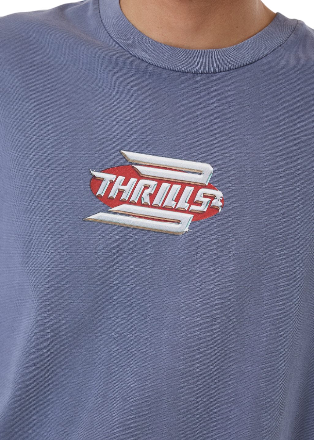 THRILLS - Chrome Steadfast Merch Fit Tee - Folkstone Grey - Hardpressed Print Studio Inc.