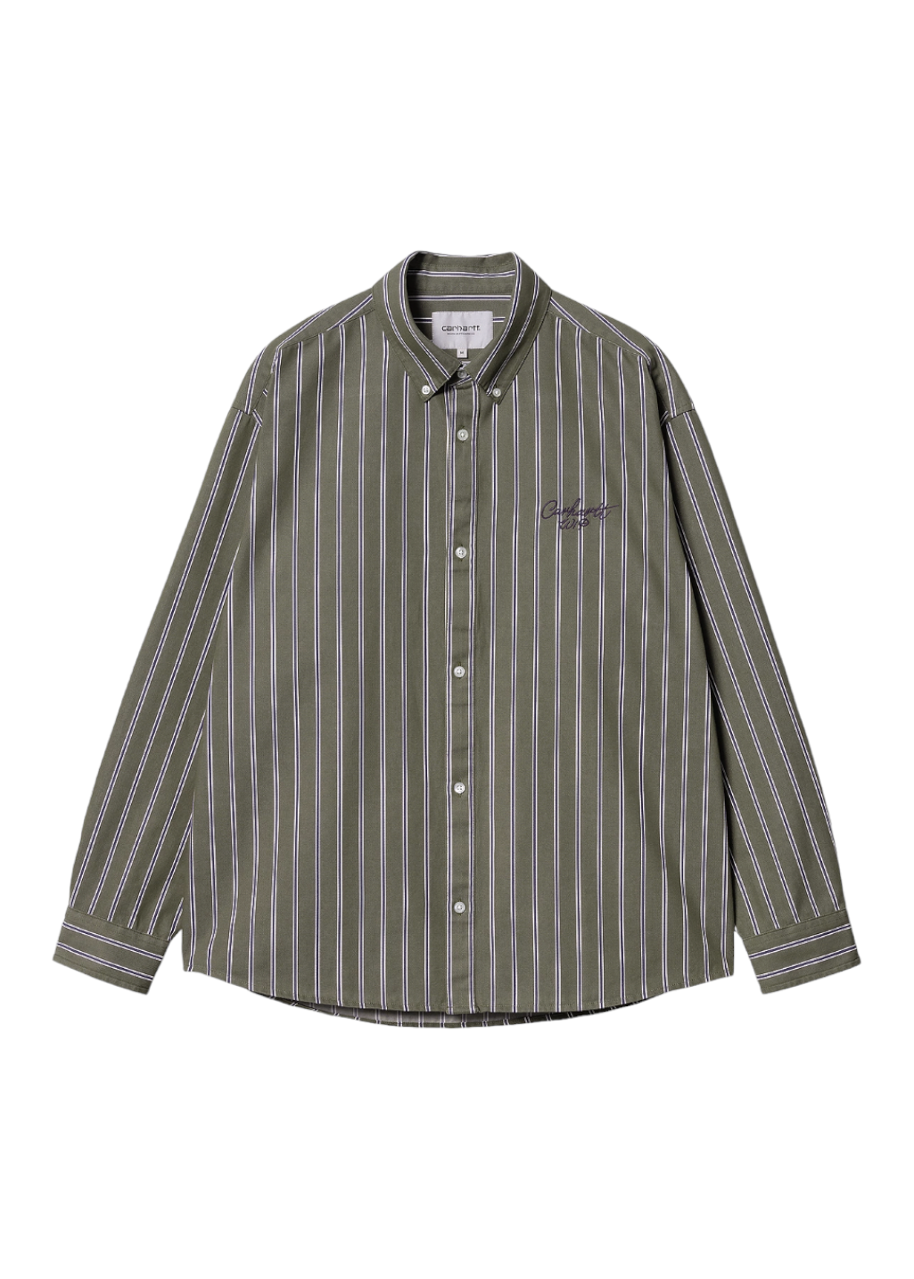 Carhartt WIP - L/S Signature Shirt - Office Green/Aura - Hardpressed Print Studio Inc.