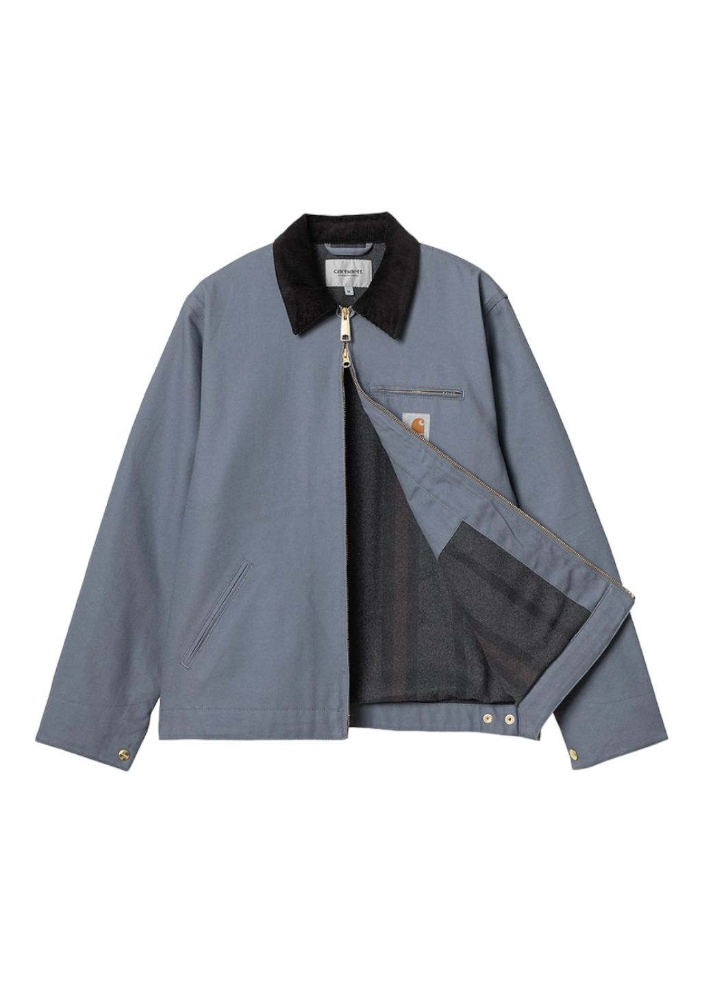 Carhartt WIP - Detroit Jacket (Winter) - Dove Grey/Black Rigid - Hardpressed Print Studio Inc.