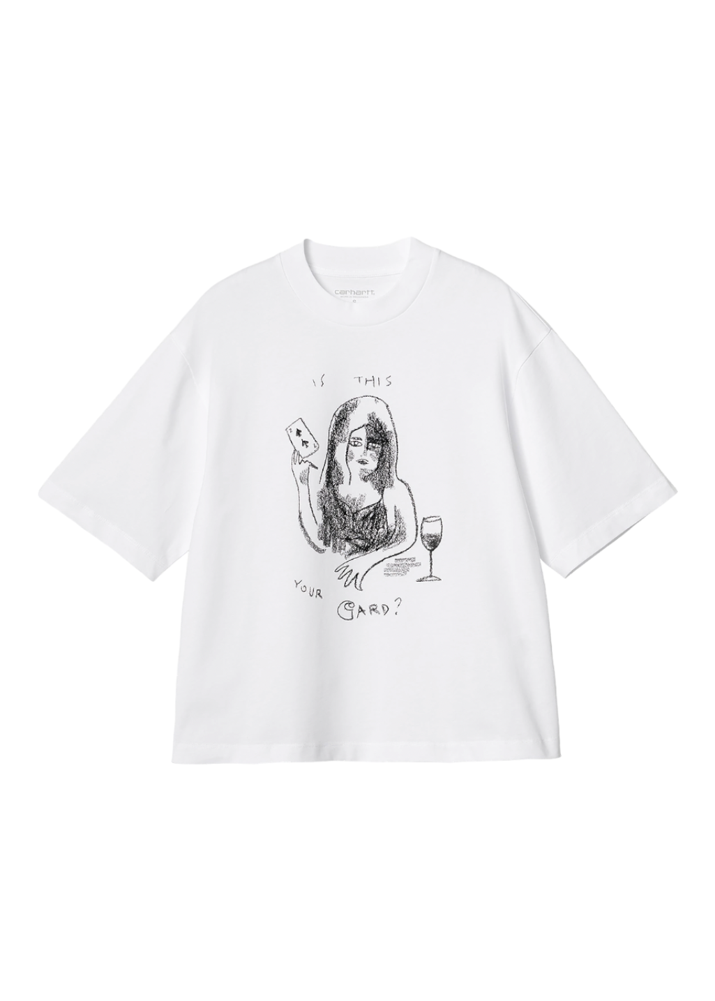 Carhartt WIP - W' S/S Pepe Card T-Shirt - White/Black - Hardpressed Print Studio Inc.