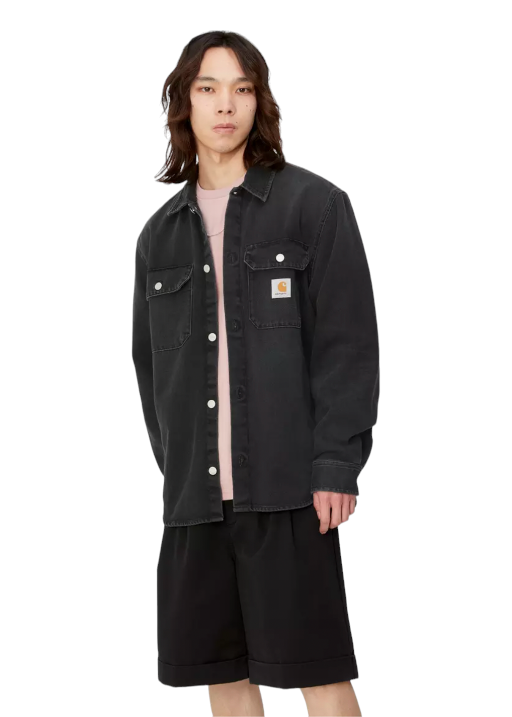 Carhartt WIP - Harvey Shirt Jac - Black Dark Used Wash