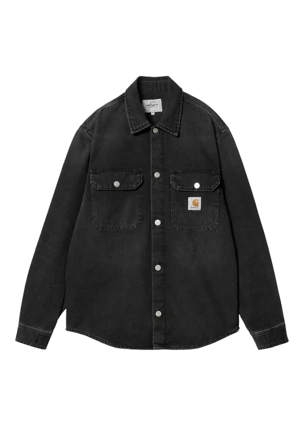 Carhartt WIP - Harvey Shirt Jac - Black Dark Used Wash Carhartt WIP - Harvey Shirt Jac - Black Dark Used Wash