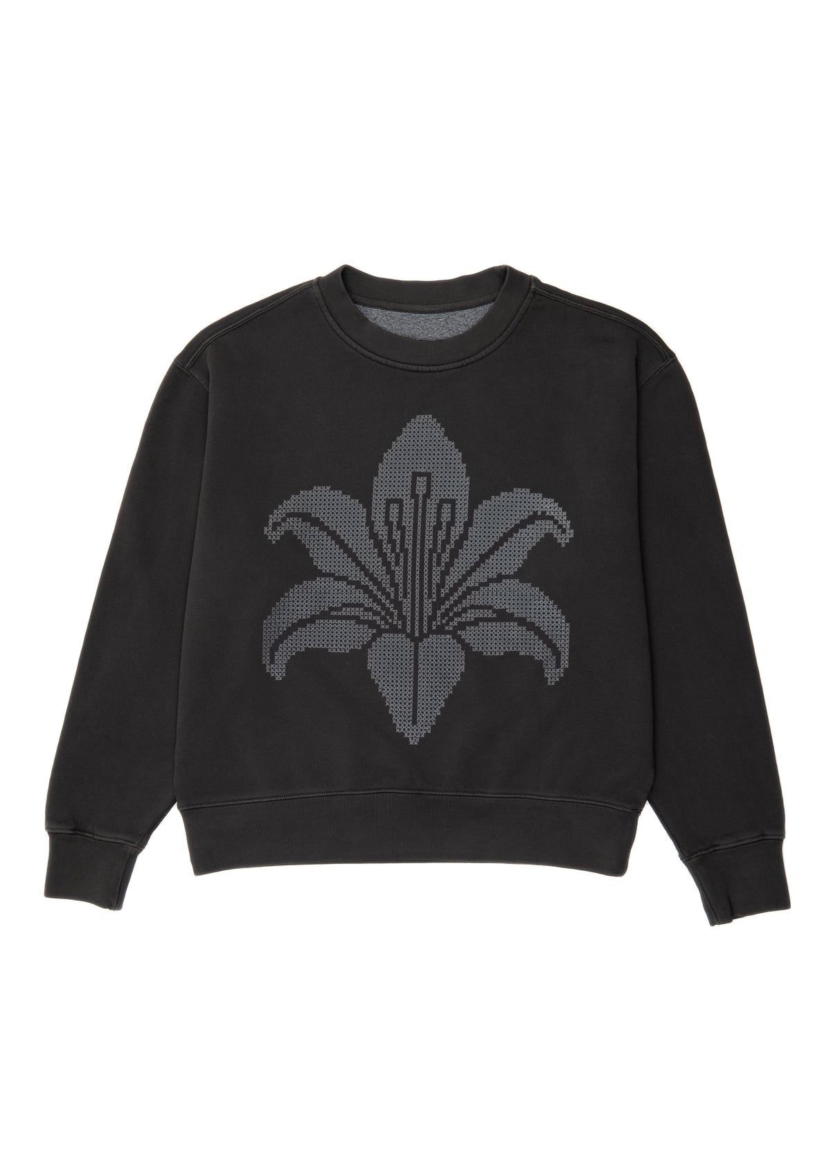 Stitch Lily Crewneck | Vintage Black | Ladies