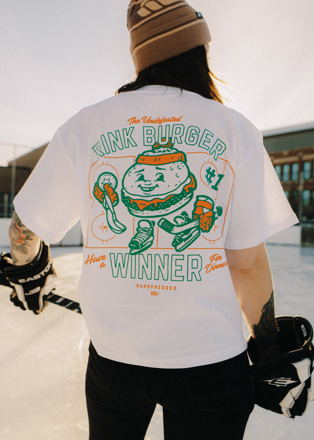 Rink Burger Boxy Tee | Electrolyte | Ladies - Hardpressed Print Studio Inc.