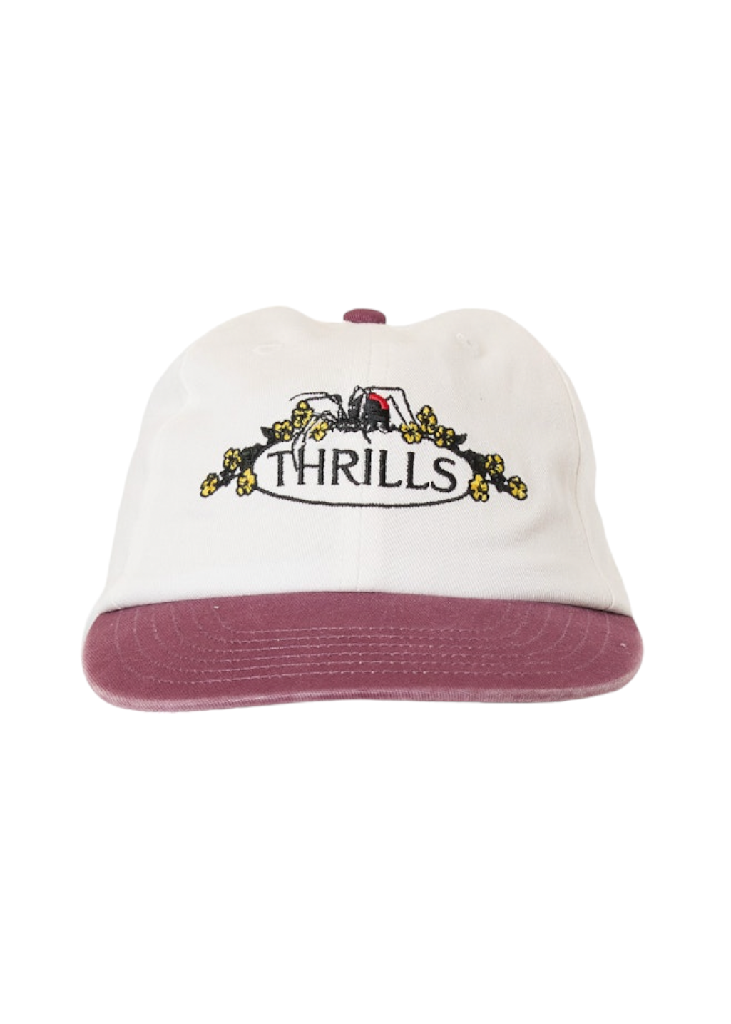 THRILLS - Deadly Garden 6 Panel Cap - Heritage White/Hawthorn Rose