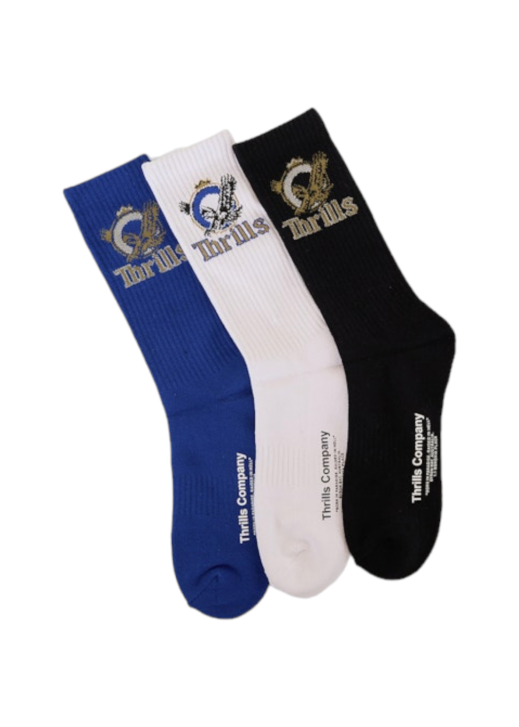 THRILLS - Royalty 3 Pack Sock - Tofu/True Blue/Black