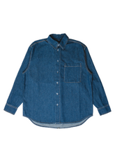 THRILLS - Austin Denim Shirt - Double Indigo Rinse - Hardpressed Print Studio Inc.