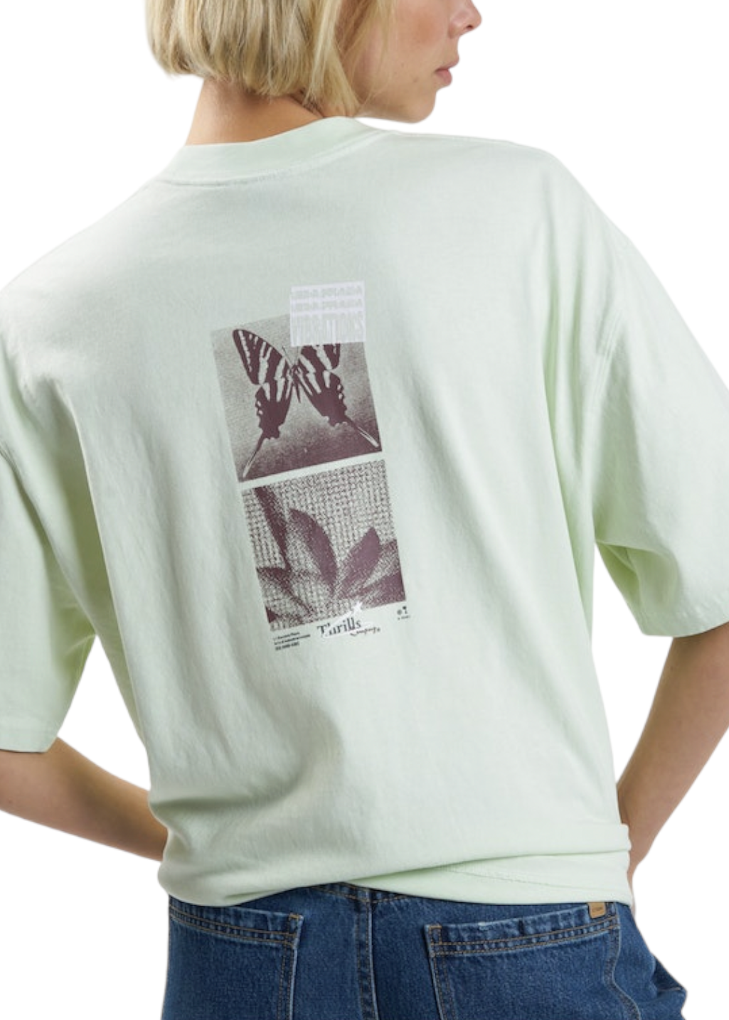 THRILLS - Earths Vibrations Oversized Tee - Washed Mint - Hardpressed Print Studio Inc.