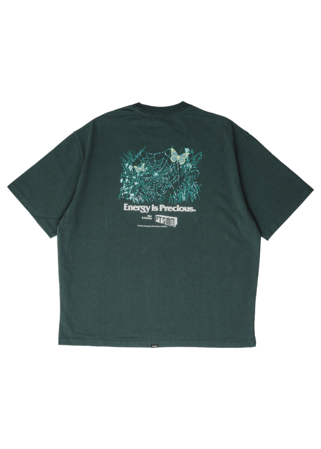 THRILLS - Energy is Precious Oversized Tee - Dark Jade - Hardpressed Print Studio Inc.